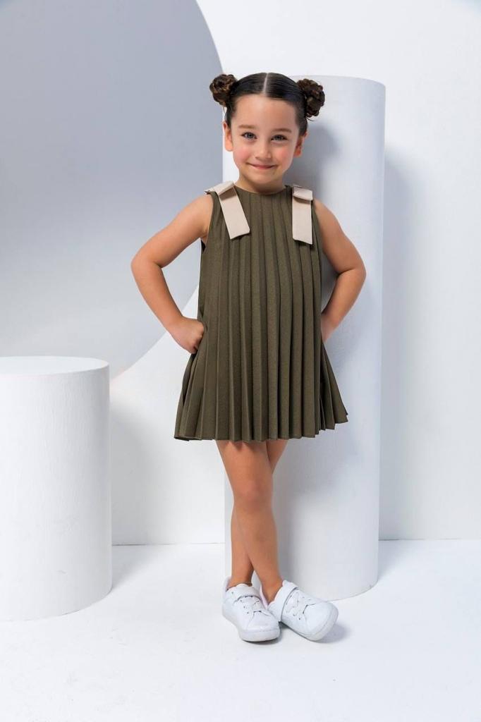 Olive Toddler Girl Dress - Kirsten and Kendall 7Y / Blue Olive Toddler Girl Dress - Kirsten and Kendall 7Y / Blue