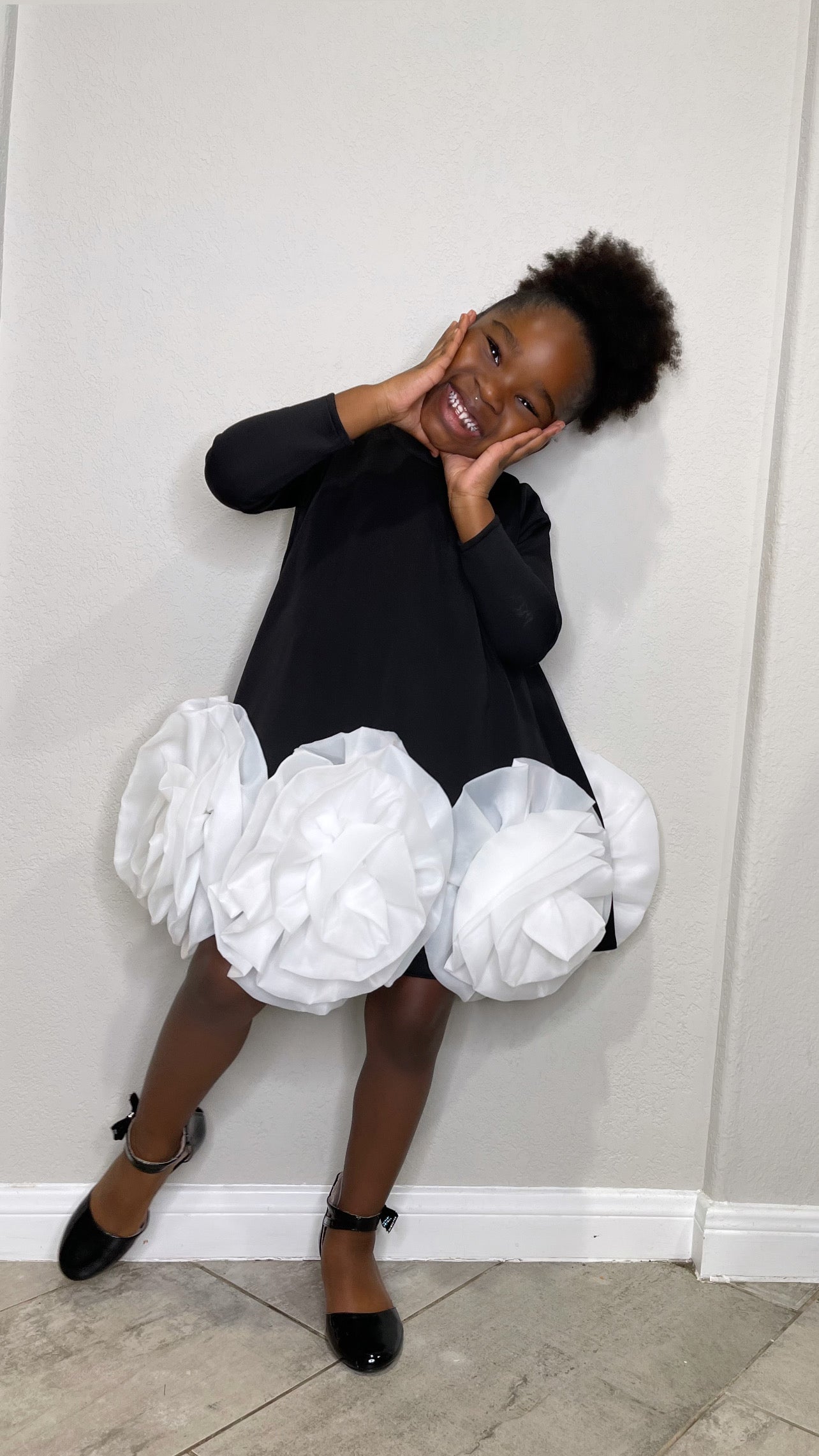 Girls Black Flower Christmas Party, Birthday Party, Outings, Baby Girl Dress- Kirsten and Kendall Black / 2y-3y Girls Black Flower Christmas Party, Birthday Party, Outings, Baby Girl Dress- Kirsten and Kendall Black / 2y-3y