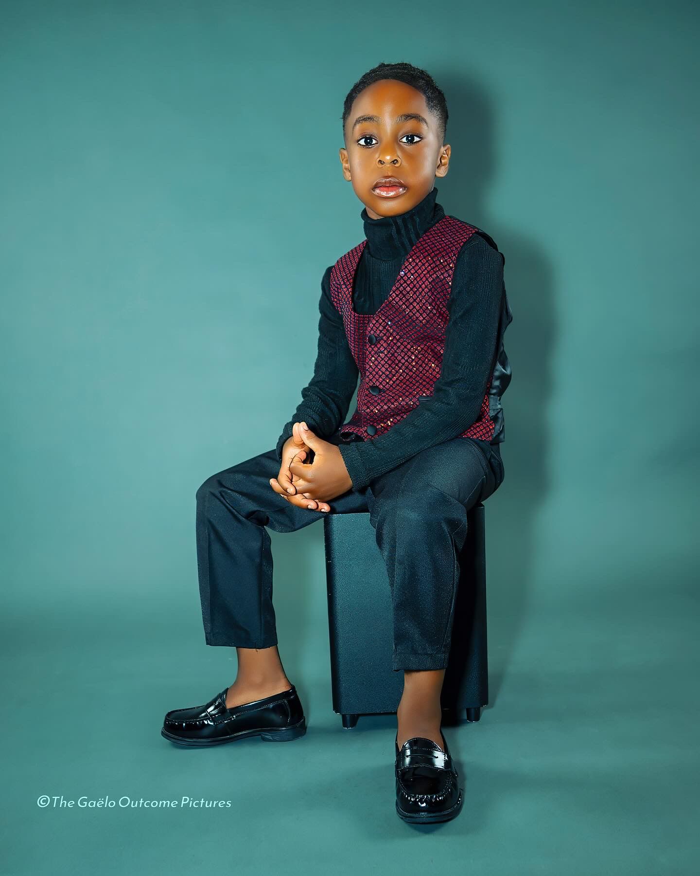 Burgundy Shimmery 5 Piece Boy Tuxedo/Suit