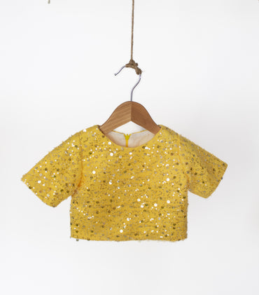 Elle Yellow Shimmery Matching Set