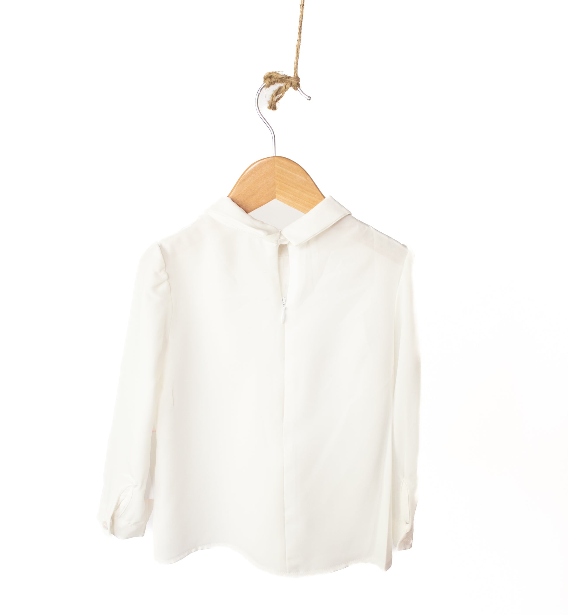 White Long Sleeves Girl Blouse