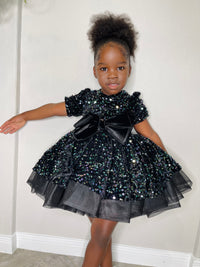 Baby Girl Black Princess Party Dress Toddler Girl Party Dress