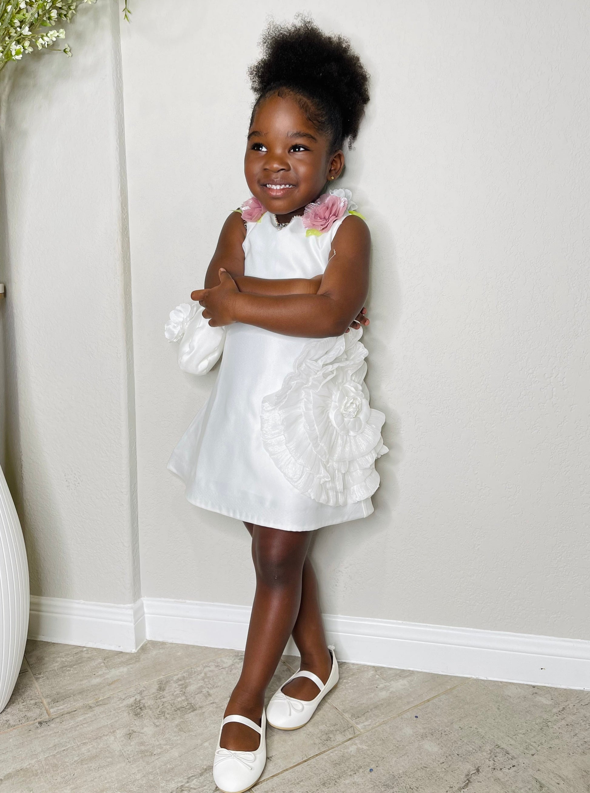 Blossom White Toddler Girl Party Dress