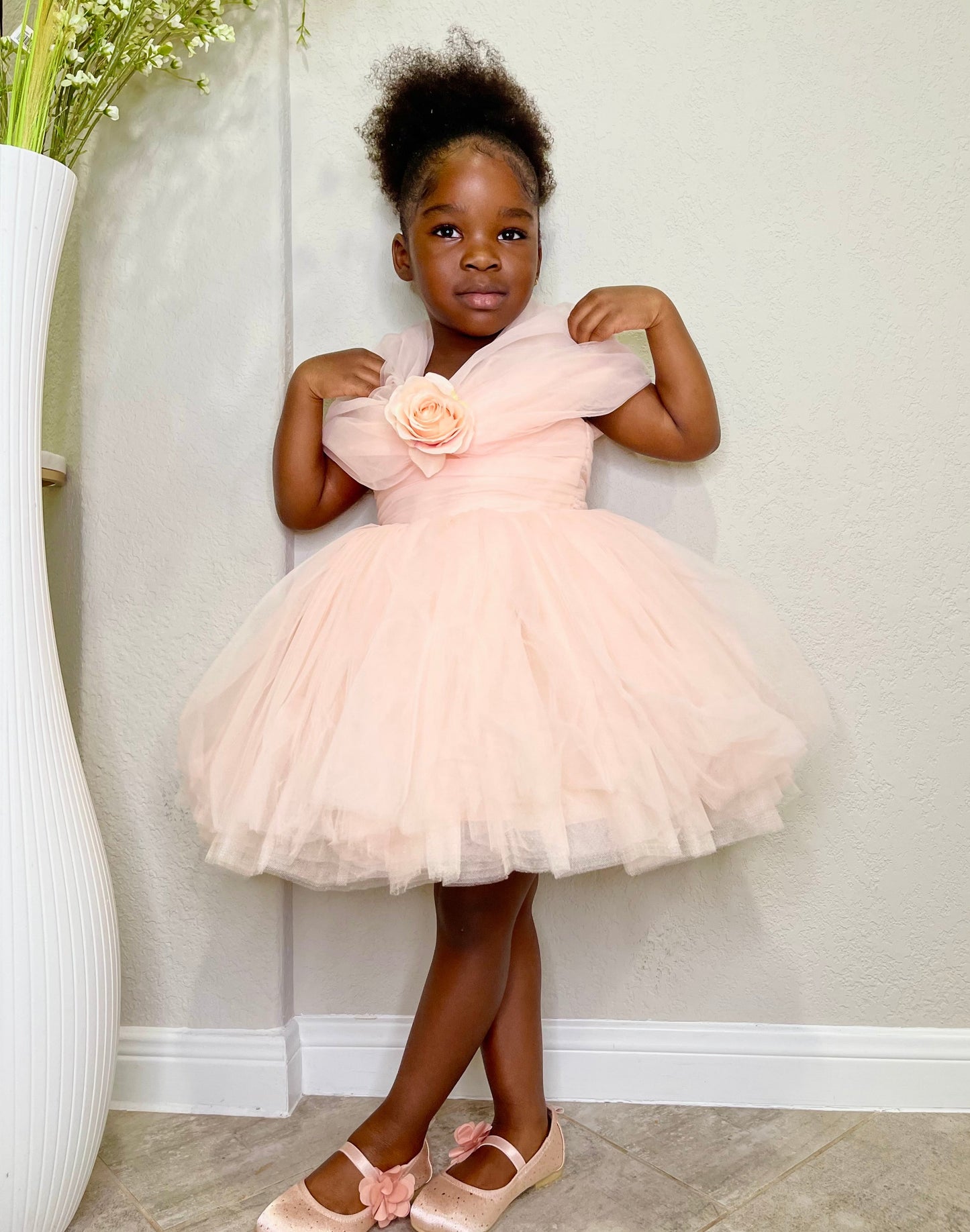 Baby Girl Pink Princess Birthday Party Dress Toddler Girl Party Dress