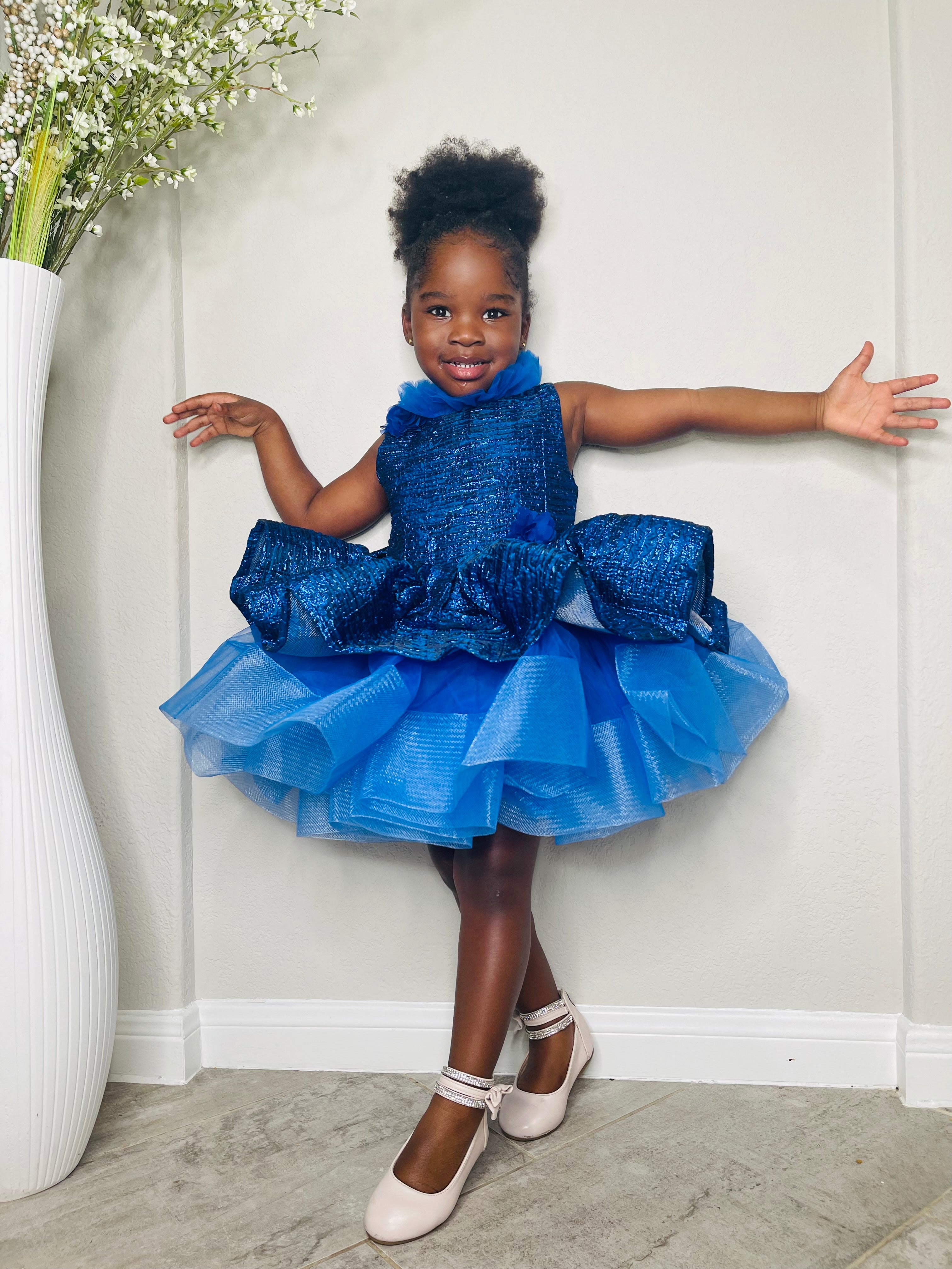 Blue birthday dress best sale