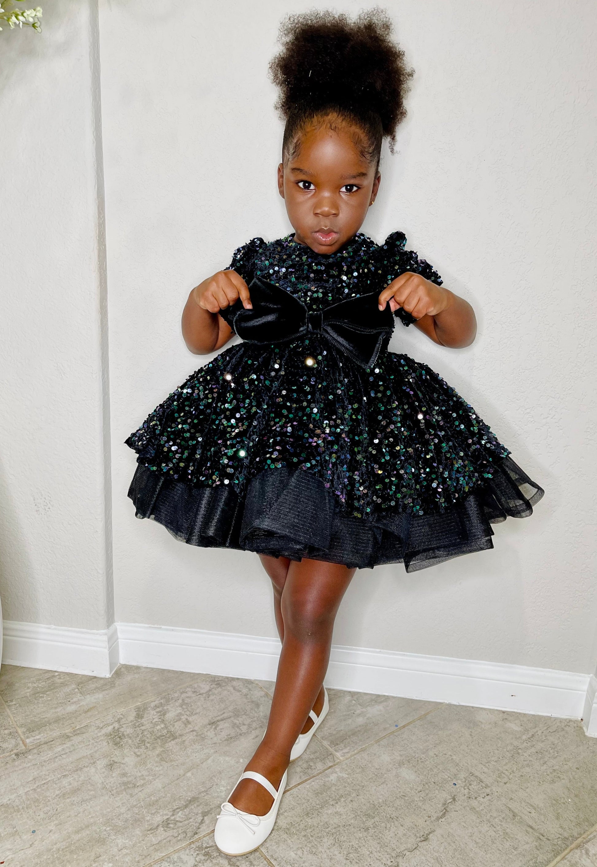 Baby Girl Black Princess Party Dress Toddler Girl Party Dress