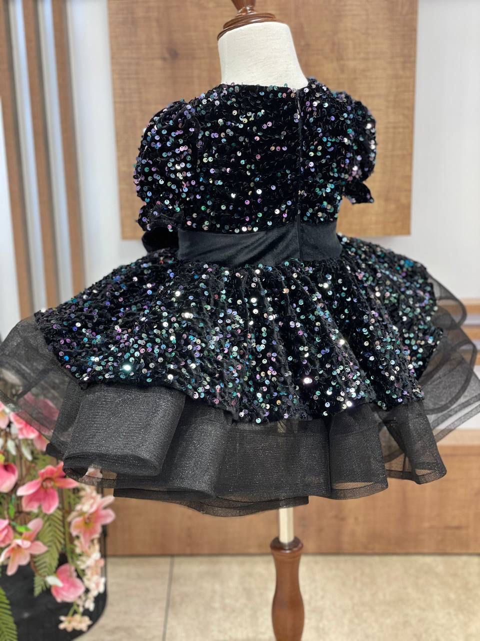 Baby Girl Black Princess Party Dress Toddler Girl Party Dress