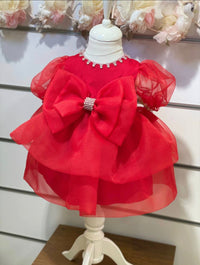 Baby Girl Princess Dress Toddler Bow Party Dress