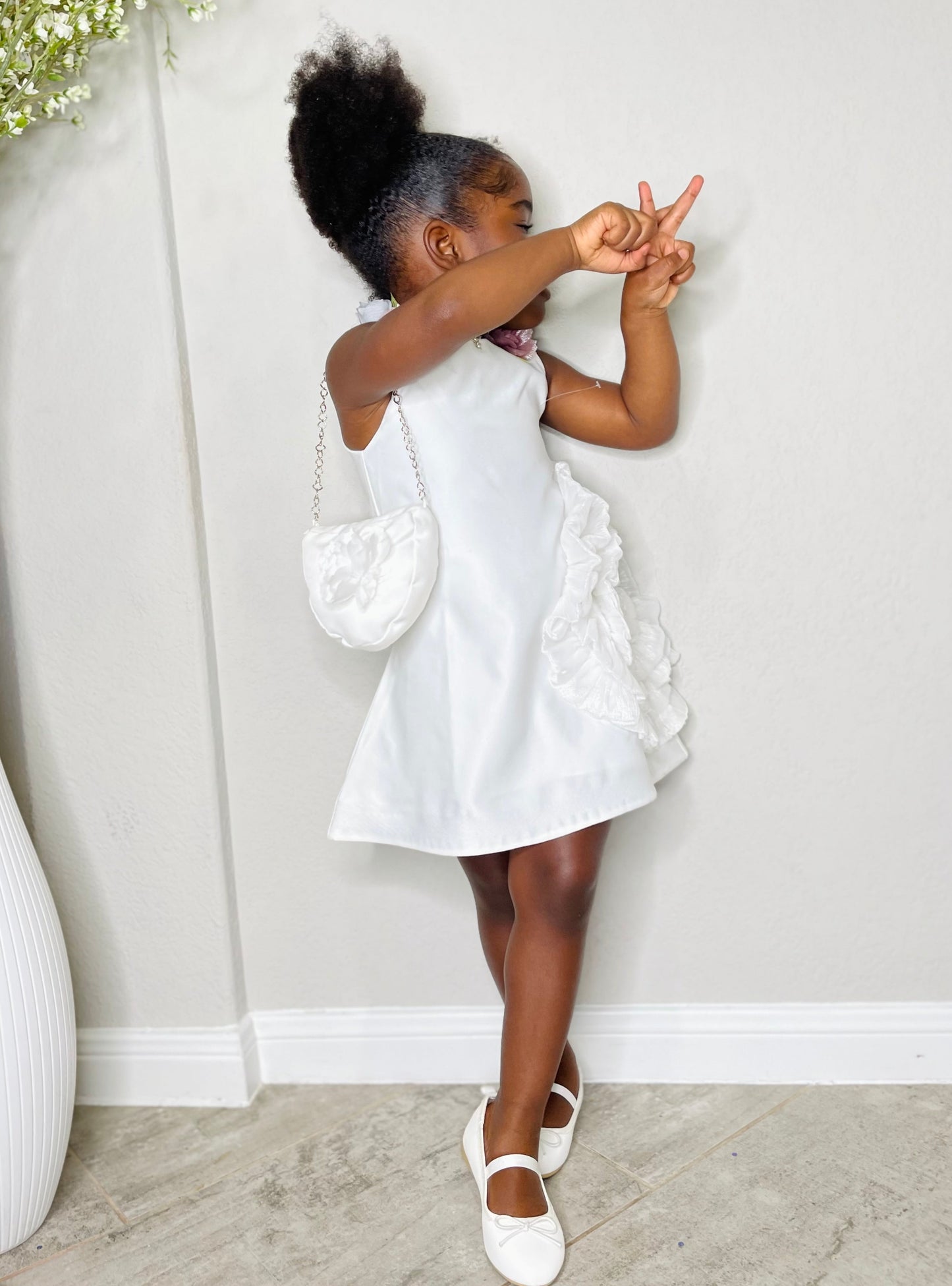 Blossom White Toddler Girl Party Dress