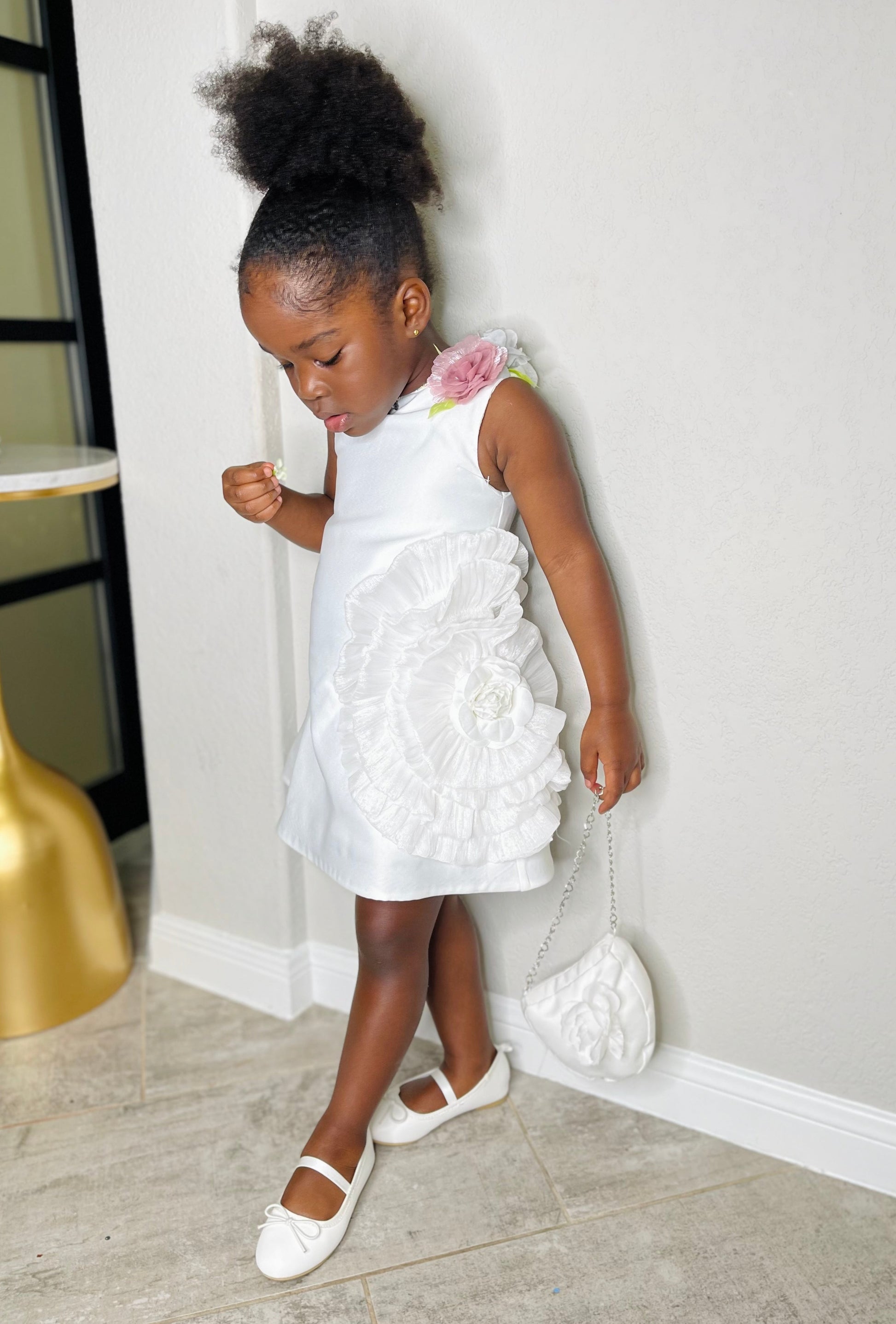 Blossom White Toddler Girl Party Dress