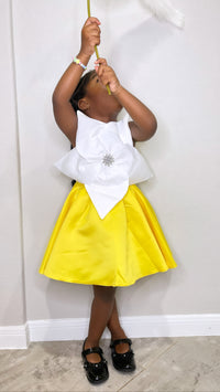 Fleur Yellow Flower Girl Toddler Dress