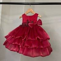 Baby Girl Red Christmas Girl Party Dress