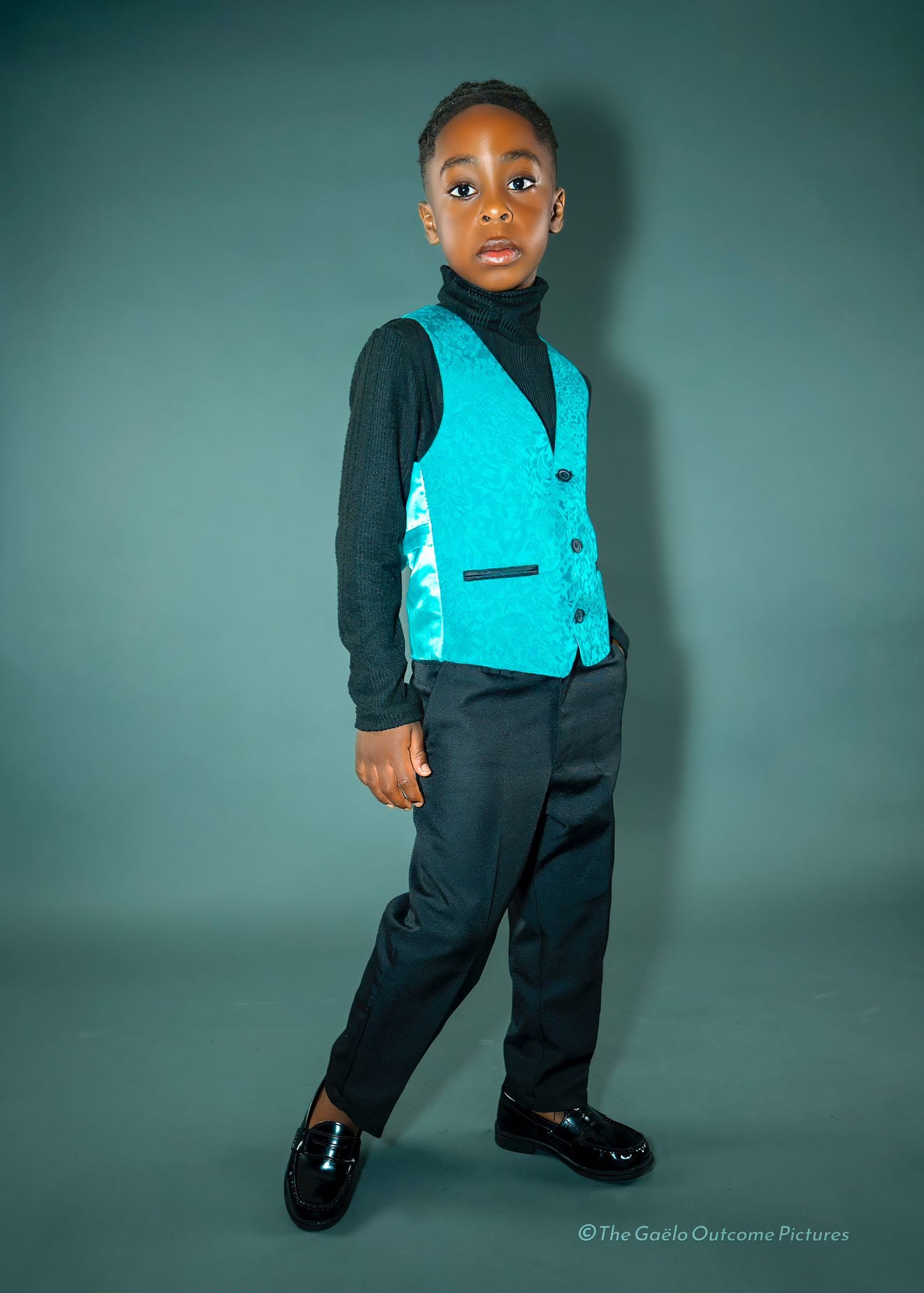 Green 5-Piece Boys Suit Set