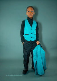 Green 5-Piece Boys Suit Set
