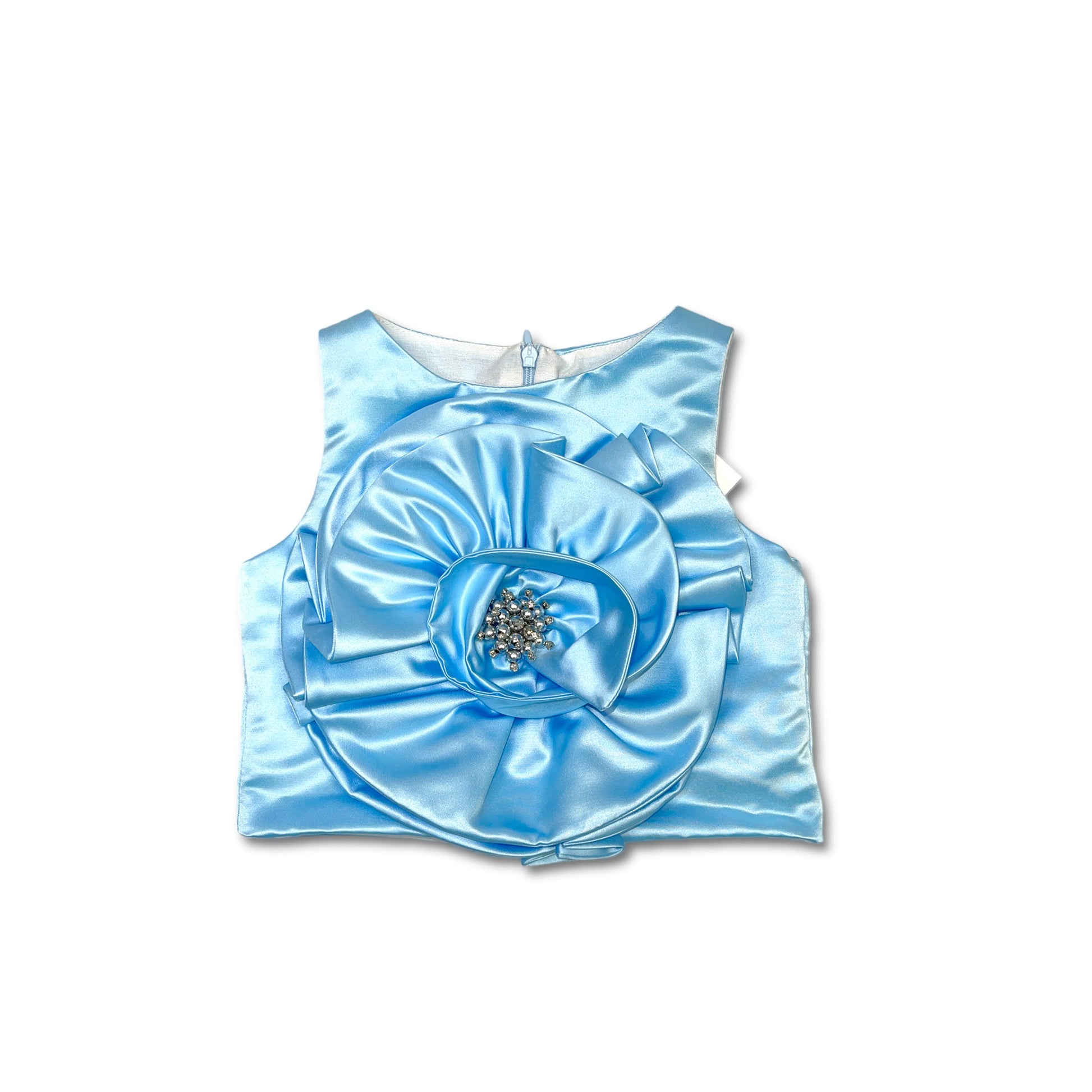 Blue Satin Girl Matching Set