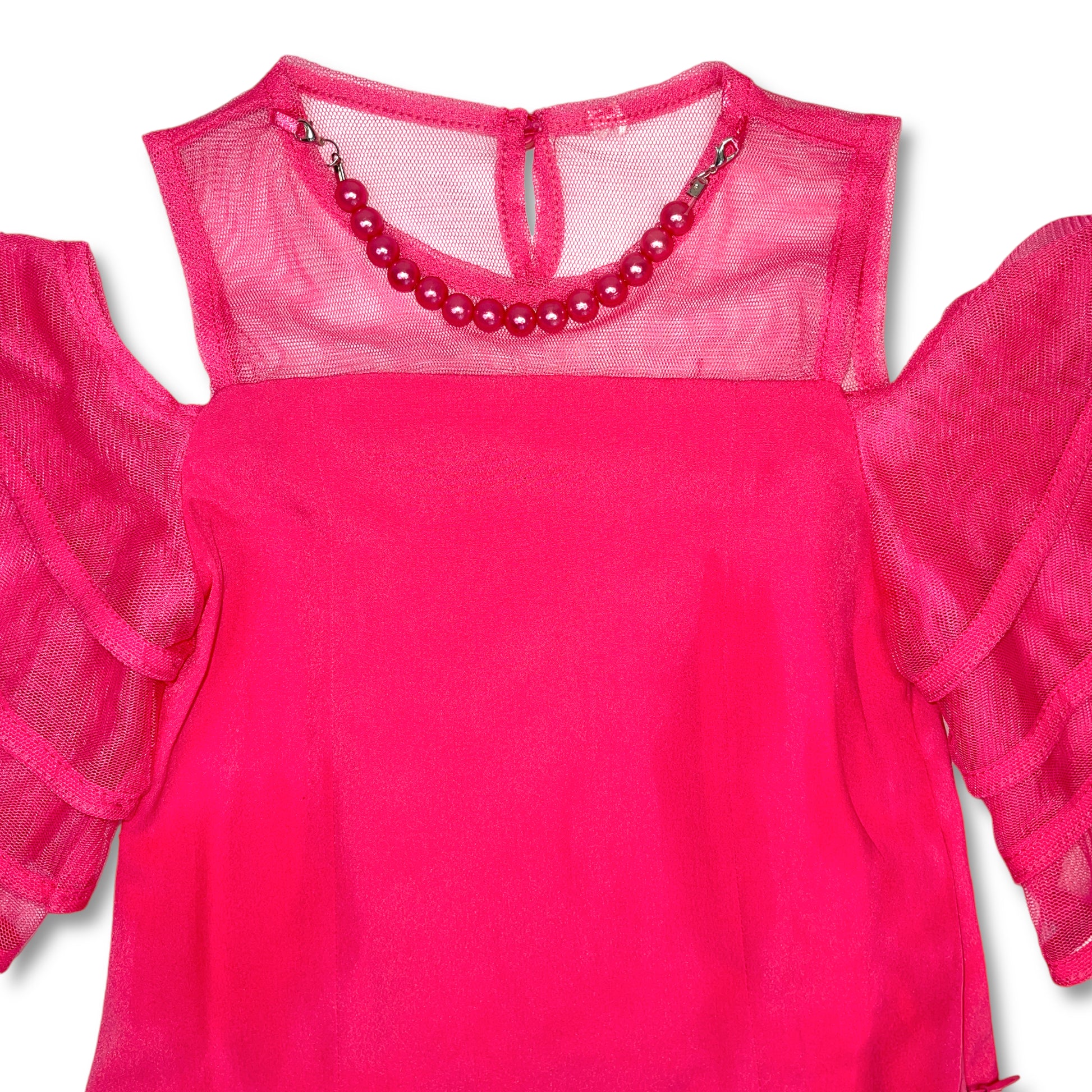 Pink Pearl Beaded Toddler Blouse