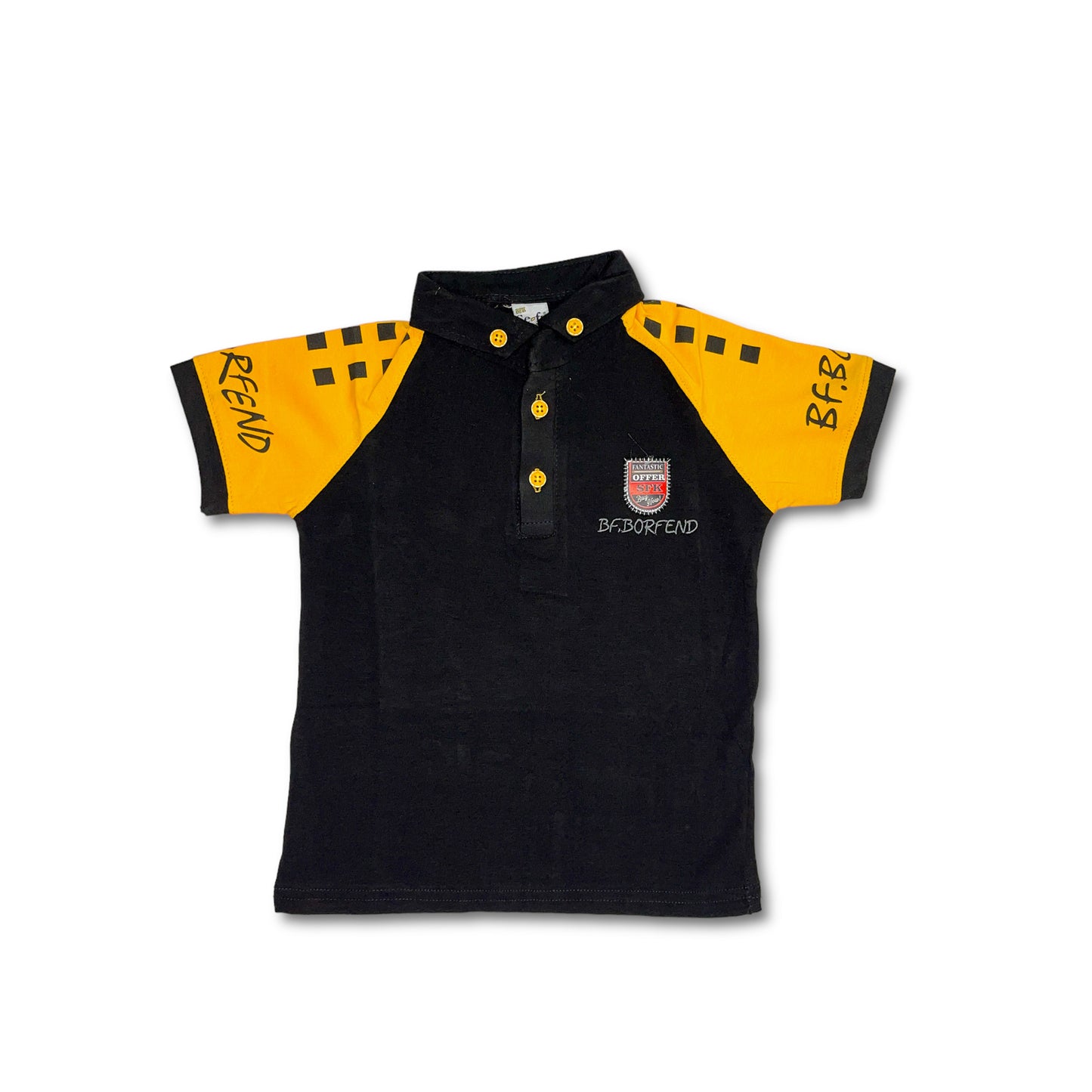 Yellow and Black Boy Polo Tshirt