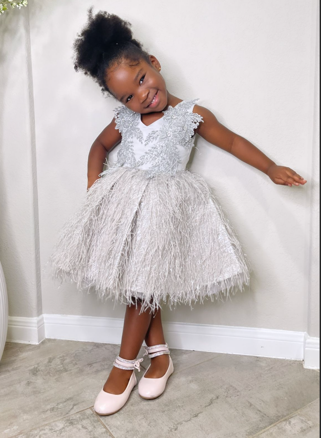 toddler tea party dress Baby Girl Gray Princess Shimmery Toddler Birthday Party Dress – Kirsten and Kendall