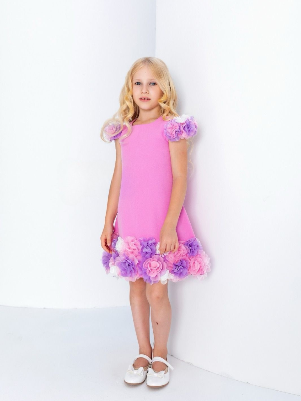 Violet Flowery Girl Dress