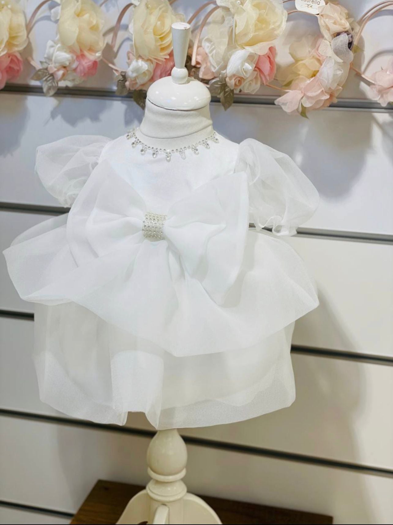 Enchanting White Infant, Toddler Girl Party Dress