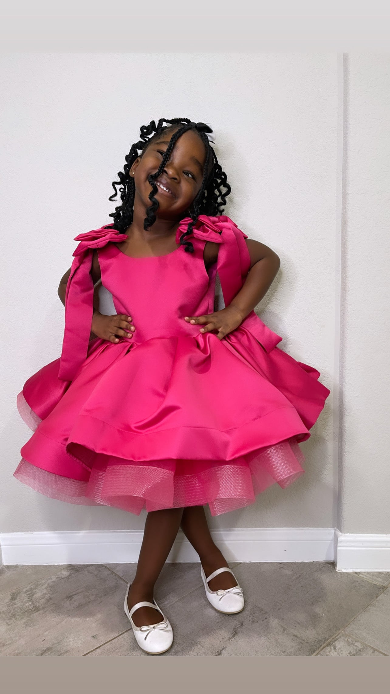 Pink Toddler Party Birthday Dress Girl Valentine Day Dress