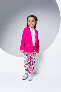 Girl Pink Floral Pants