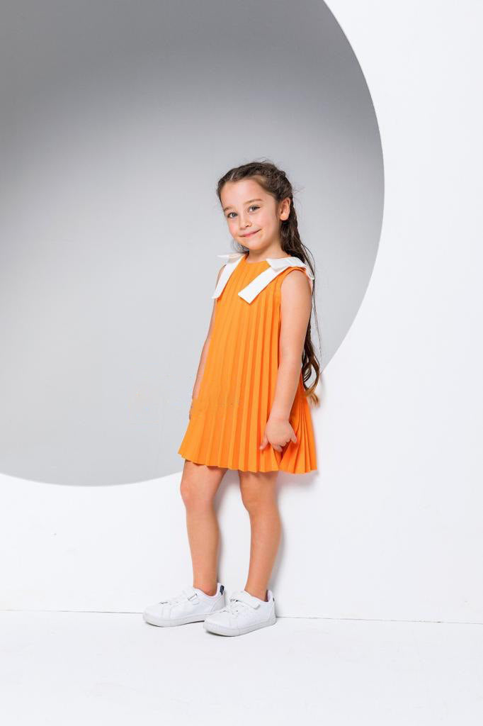 Orange Toddler Girl Dress