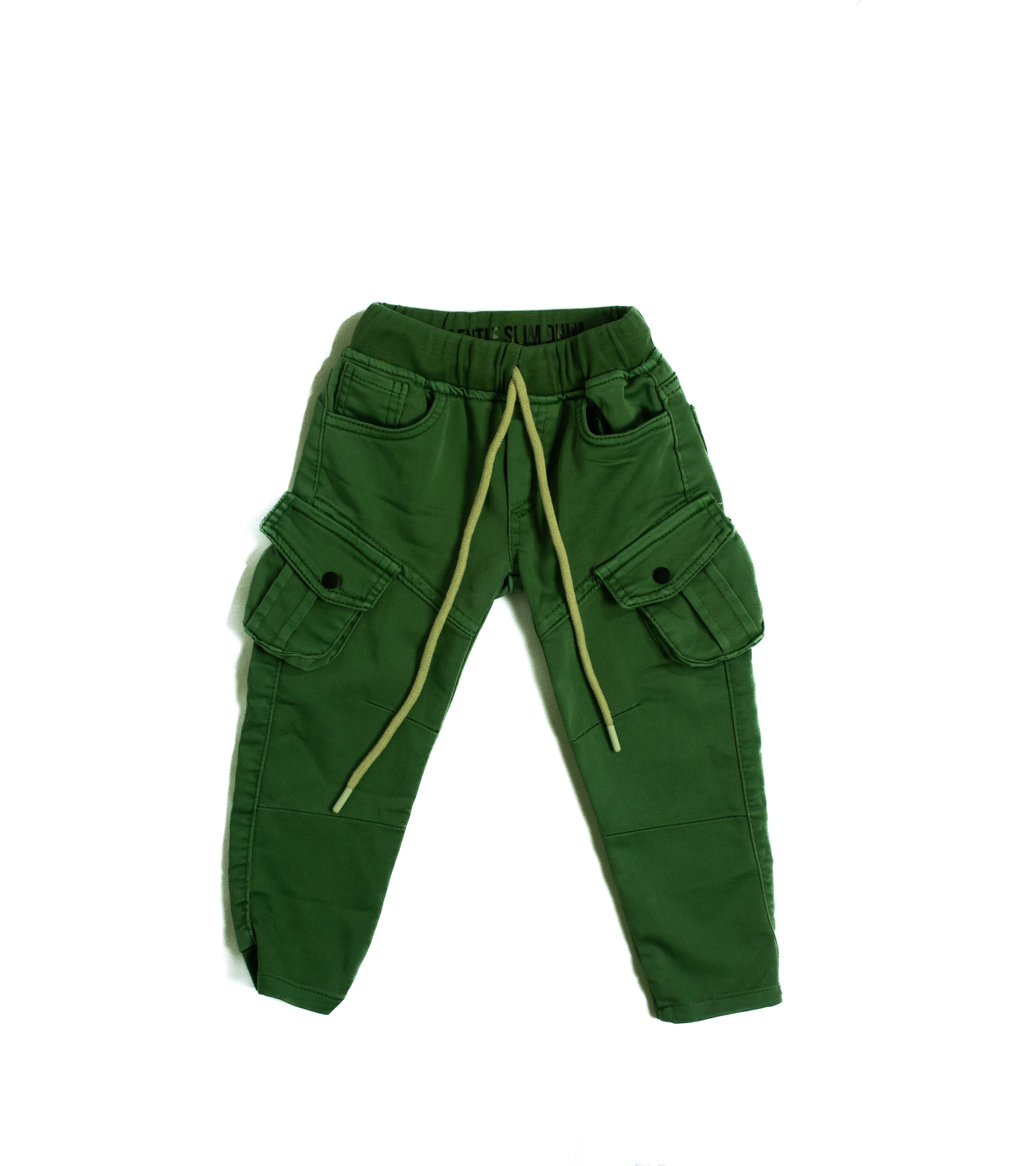 Green Boys Flap Pocket Cargo Trousers