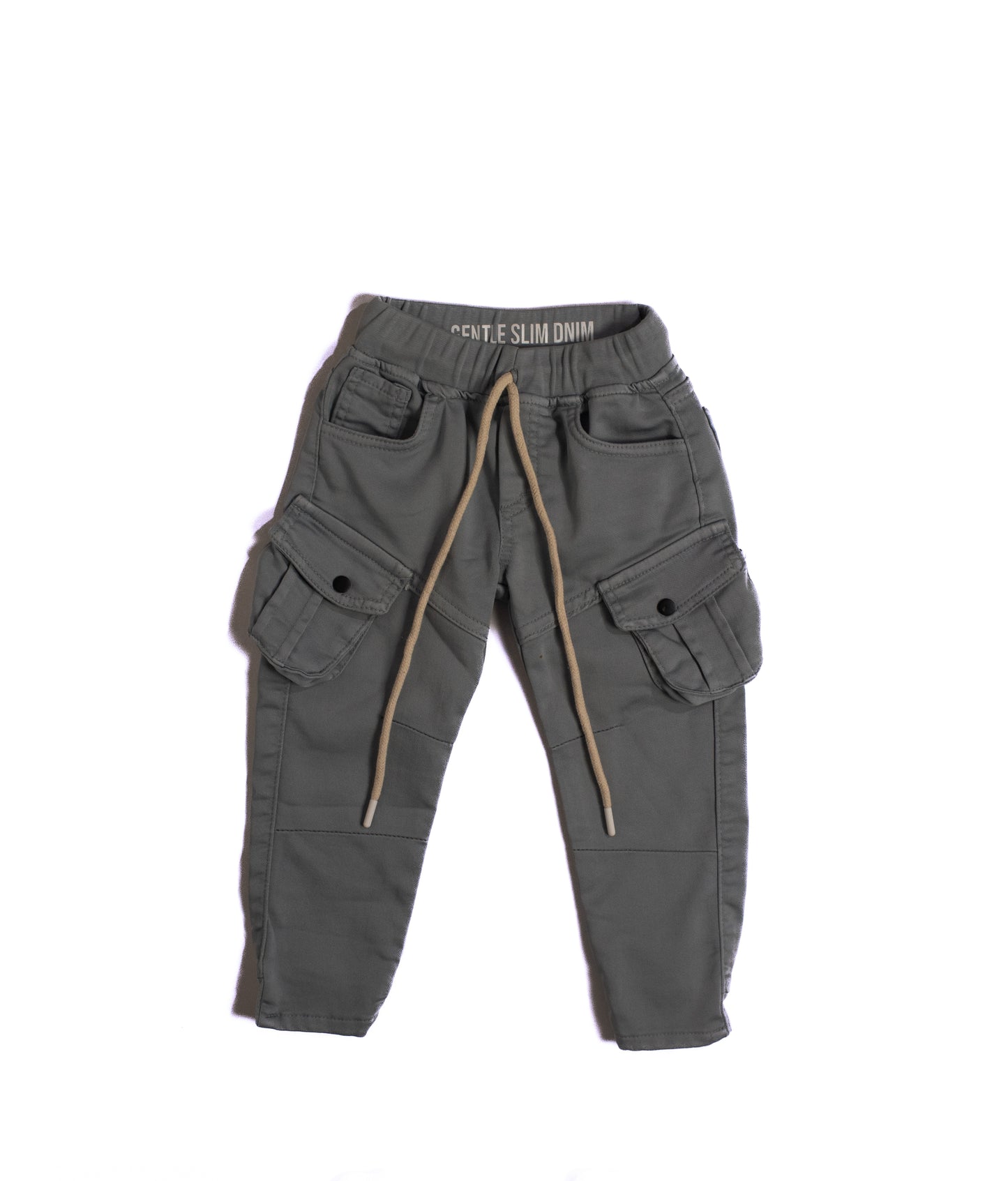 Gray Boys Flap Pocket Cargo Trousers