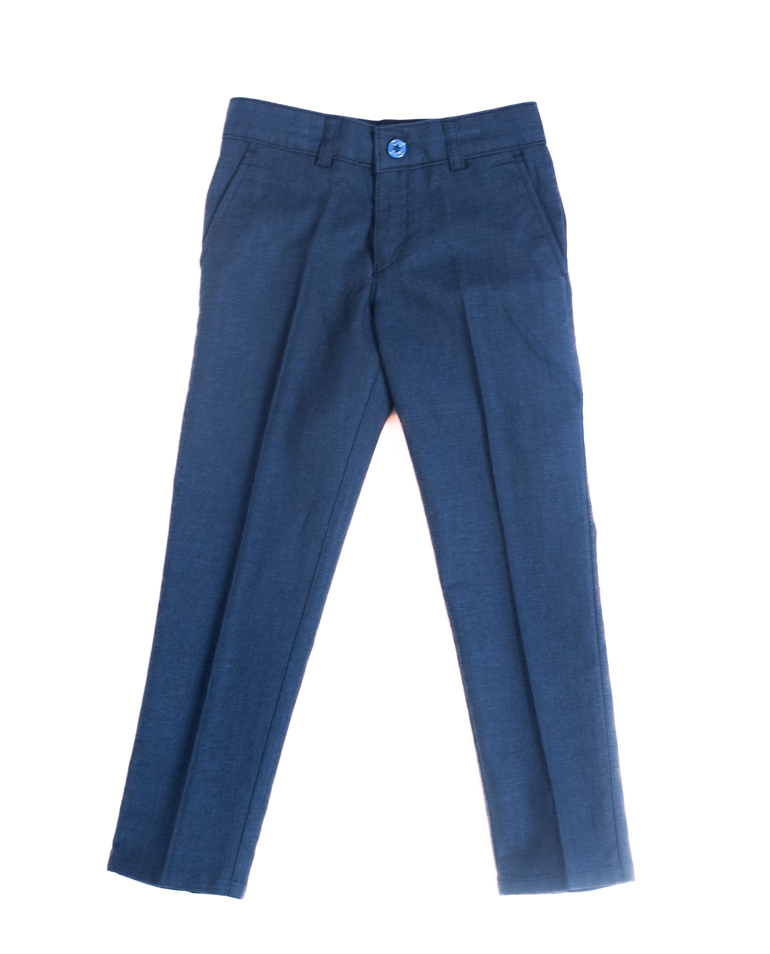 Blue Straight Legged Boy Dress Pants