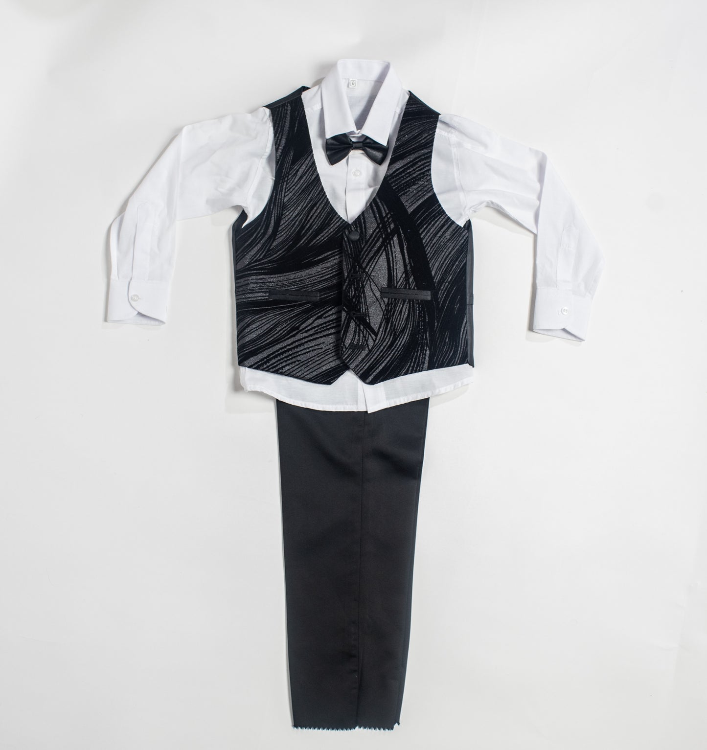 Sleek Black Stylish Boy Suit