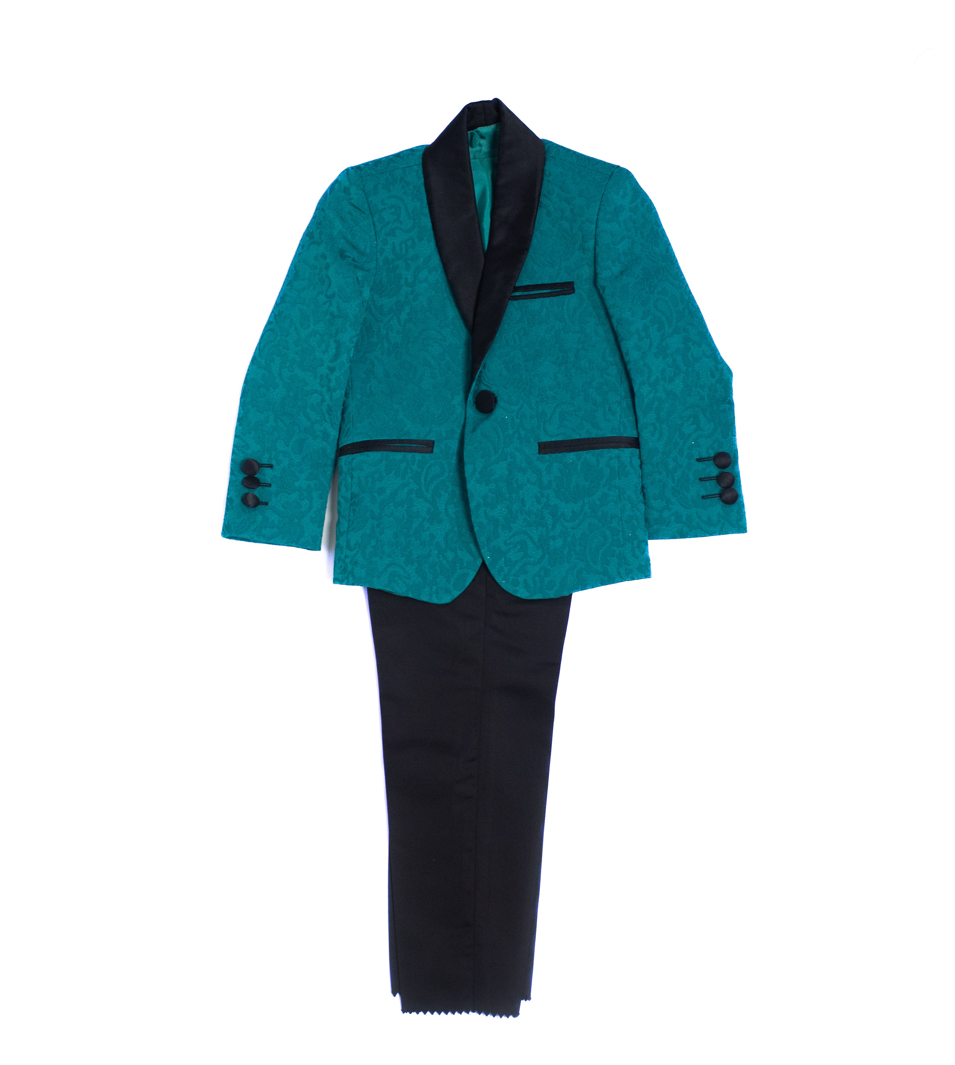 Boys size 8 sold velvet emerald green 3 piece suit