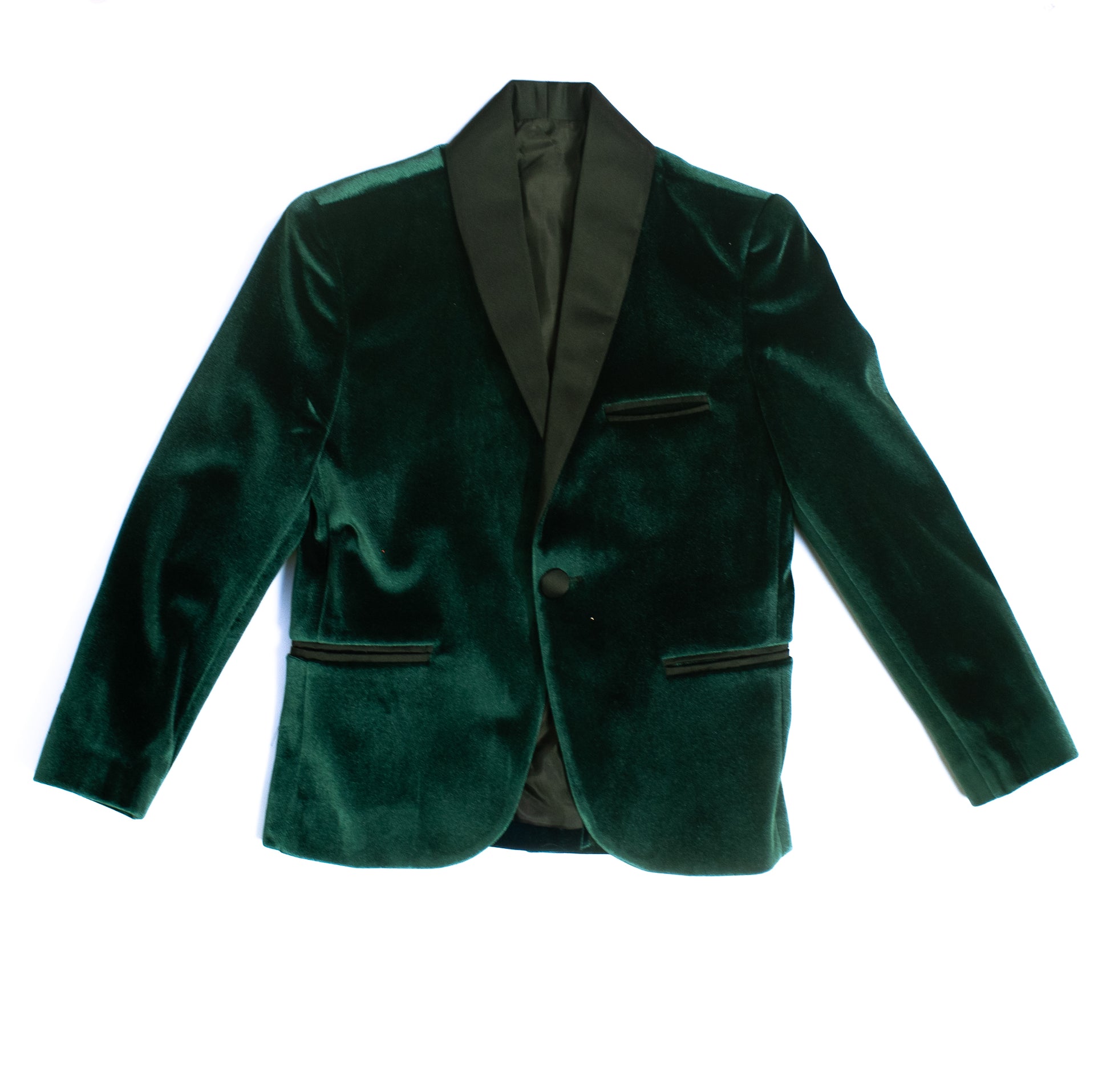 Green Velvet Boy Blazer