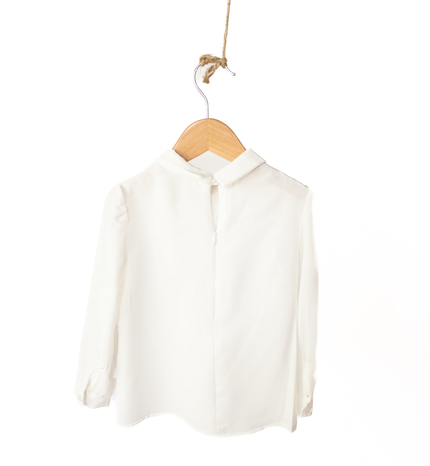 White Long Sleeves Girl Blouse