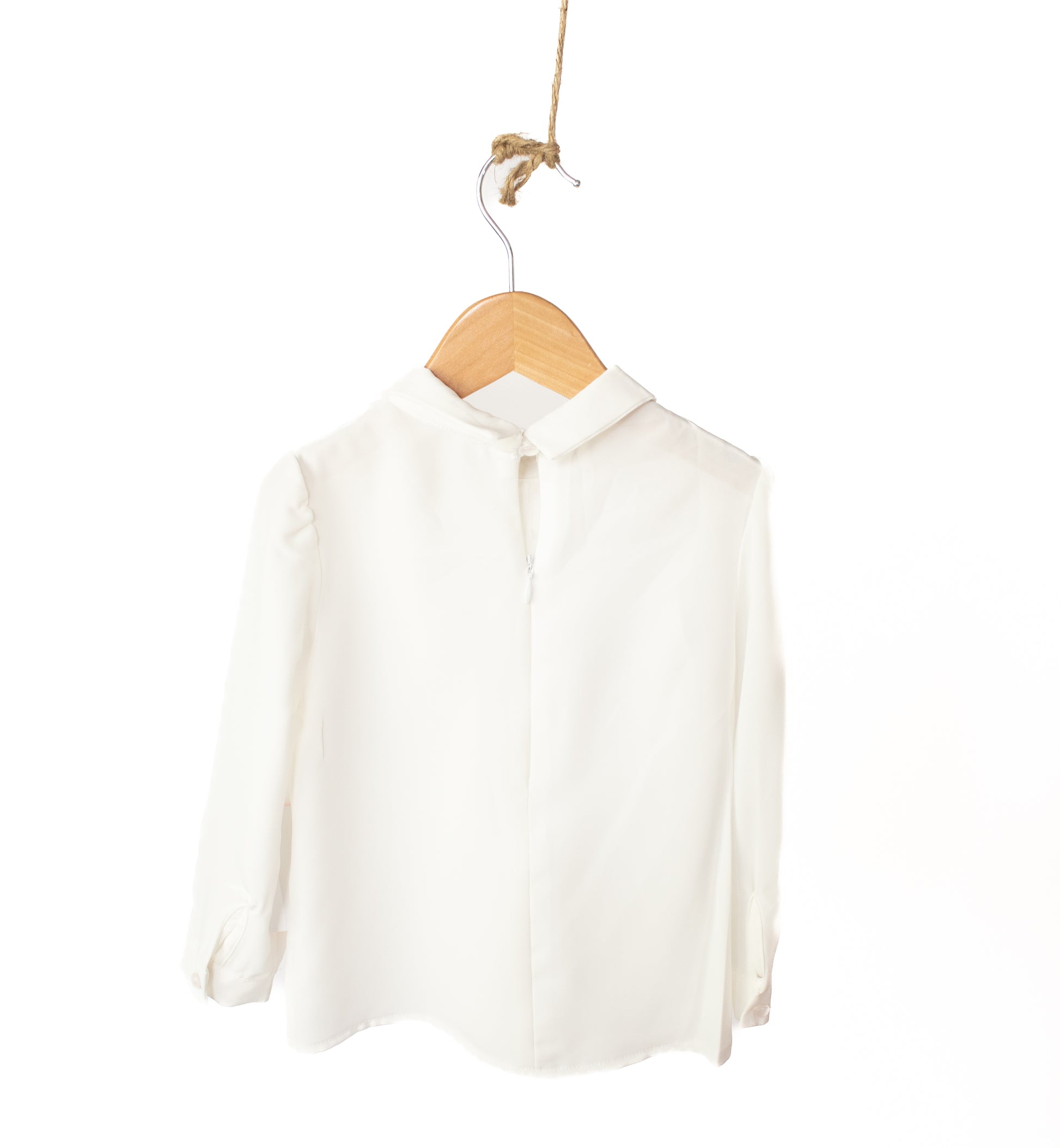 White Long Sleeves Girl Blouse