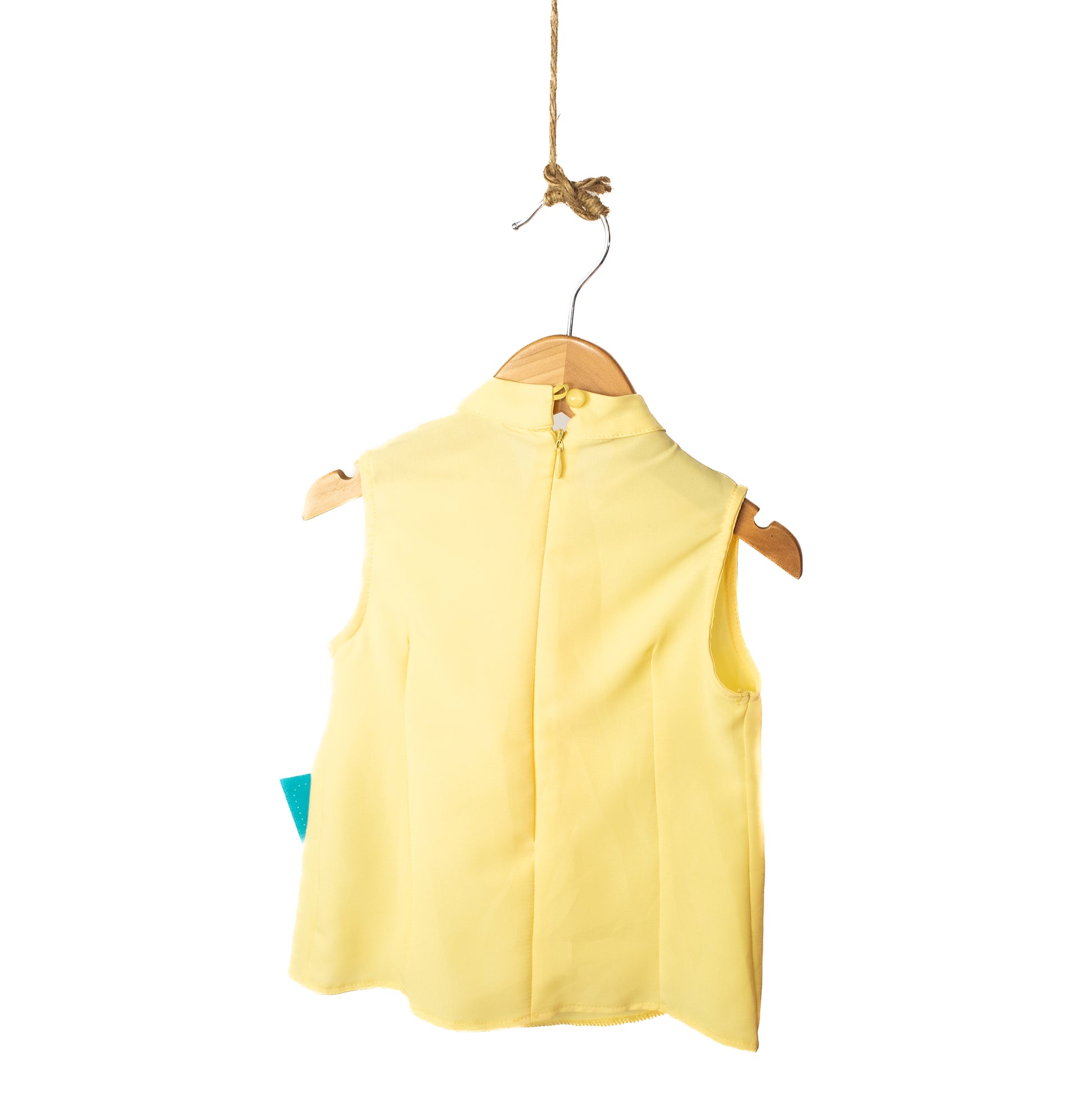 Yellow Dressy Pearl Girl Blouse