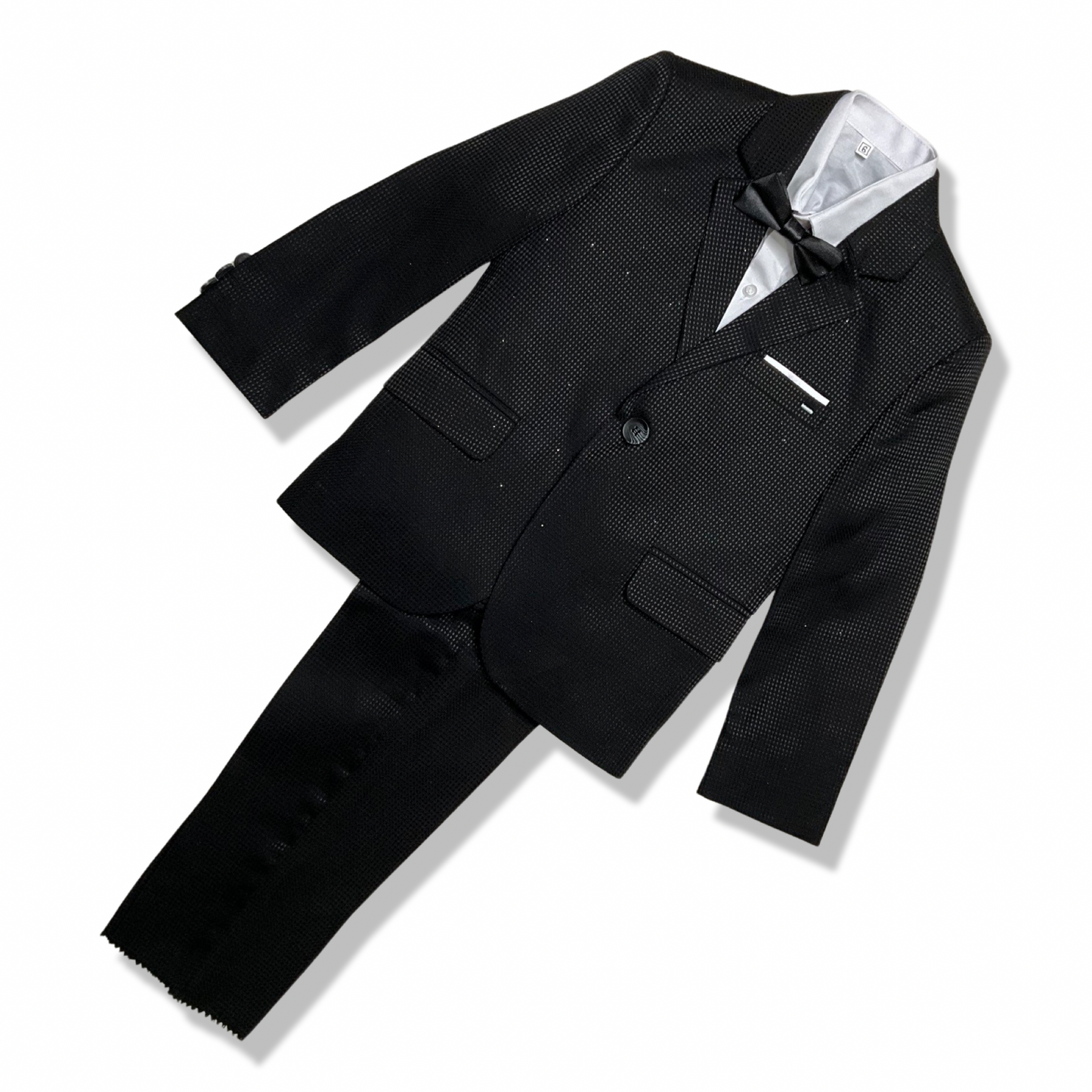 Black Stylish 3 Piece Boy Suit/Tuxedo